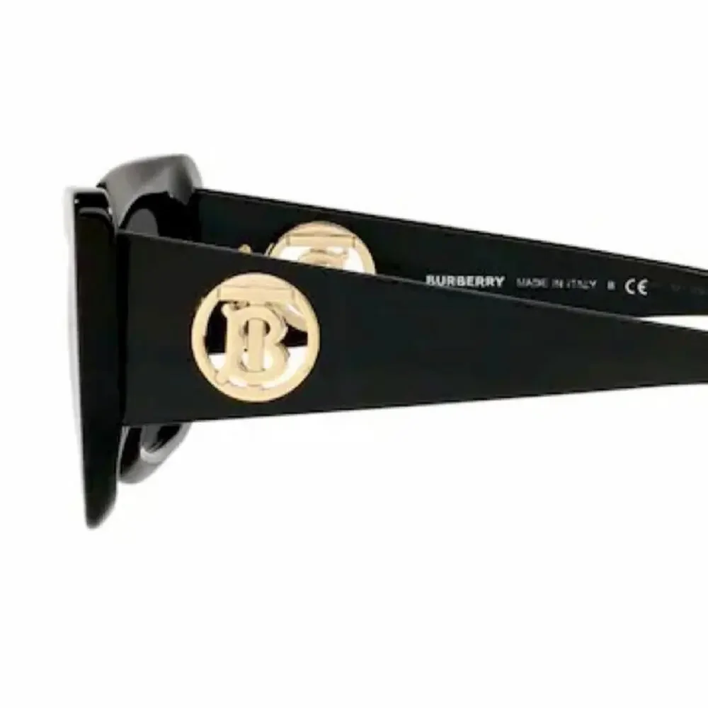 New! Burberry BE4344 3001/87 Black Square Sunglasses, Authentic - Picture 9 of 12